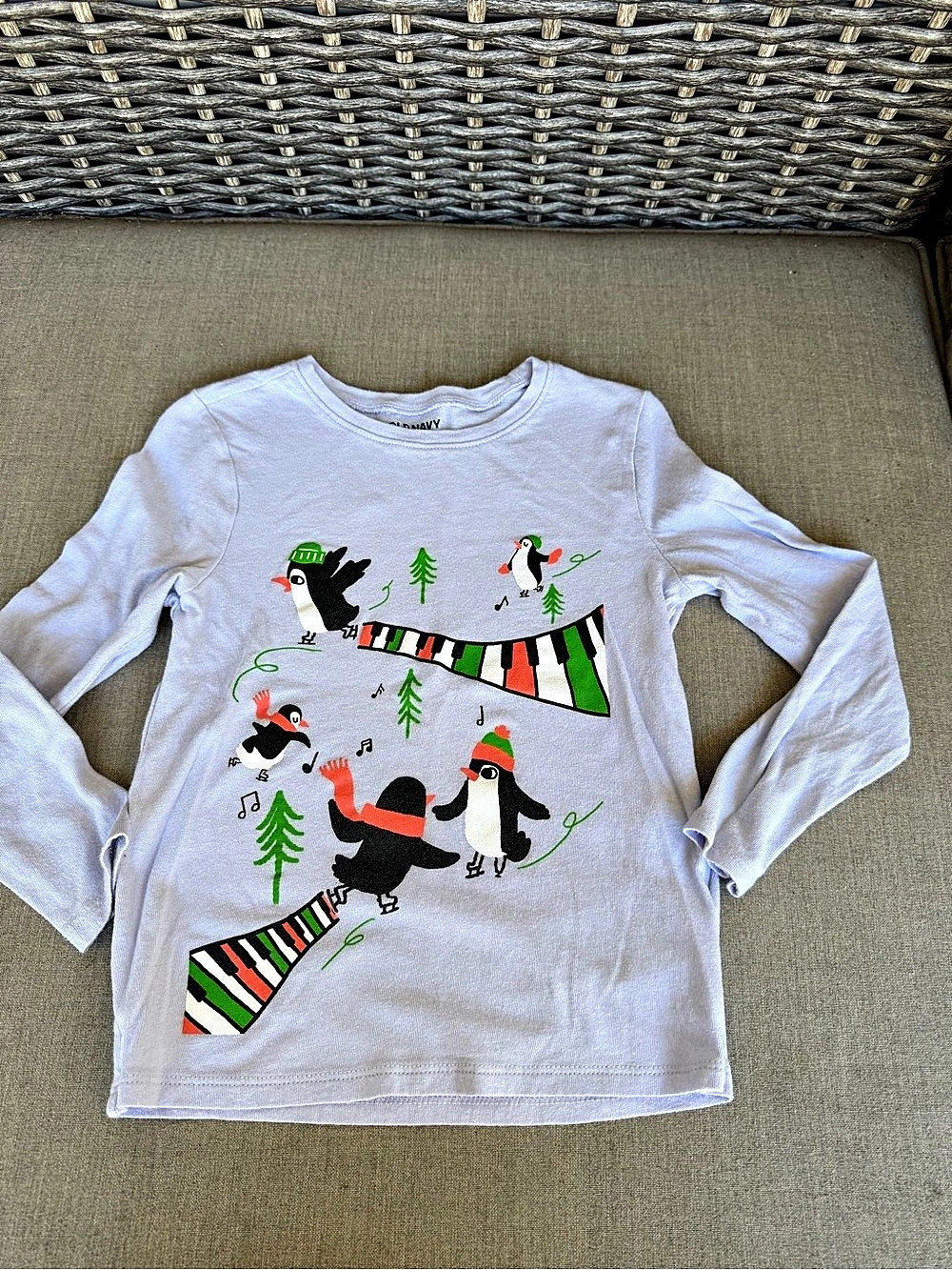 Old Navy, Long Sleeve, Penguins, Shirt, Size 5T